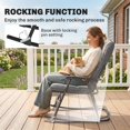 thumbnail image 4 of Outsunny 3pc Patio Foldable Rocking Chair Set, Light Grey, 4 of 10
