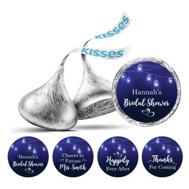 Darling Souvenir Guirlande Lumineuse pour Douche Nuptiale Bleue Autocollants Personnalisés Étiquettes pour Chocolats et Bonbons 190 Pcs