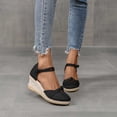 thumbnail image 1 of Weiqiqre Sandales à Talons pour Femmes, Chaussures d'Été pour Dames à Plateforme Compensée à Bout Fermé Sandales Décontractées pour Femmes Rabais, 1 of 9