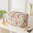 thumbnail image 3 of Liyamei Sewing Machine Cover Floral Quilted Sewing Machine Cover With Pocket Craft Room Sewings Organizer Sewing Machine Storage Cover With Protective Layer And Built In Compartments, 3 of 3