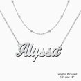 thumbnail image 1 of Personalized Name Necklace Layering Set with Ball Station Chain, 1 of 8