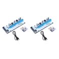 thumbnail image 1 of QualitChoice 1x US PCI Riser Board PCI-E 1x to 16x Extender Adapter GPU Riser Card blue 2Set, 1 of 4
