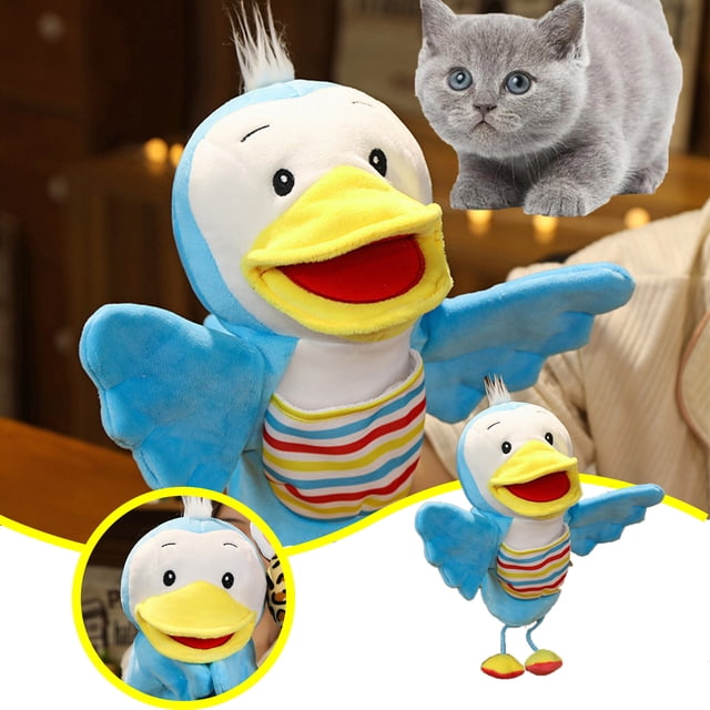 TIELUTT Lutteur de Chat Marionnette Jouet de Lutte pour Chat Marionnette Lutteur de Chat Marionnette Interactive Marionnette à Main pour l'Ennui Entraînement et Exercice (B)