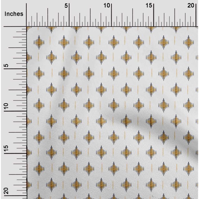 oneOone Polyester Lycra Fabric Geometric Line Ikat Decor Fabric Printed BTY 56 Inch Wide
