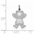 thumbnail image 2 of Sterling Silver Rhodium-plated Kid Charm XK1563SS (24mm x 15mm), 2 of 2