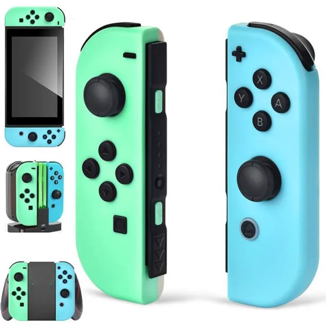 Remplacement pour Manette Switch Compatible avec Switch/Lite/OLED, Manette Sans Fil Prenant en Charge la Double Vibration, Gyroscope 6 Axes, Réveil, Commandes de Mouvement, Capture d'Écran, G/d