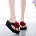 thumbnail image 1 of LSLJS Pantoufles pour Femmes, Femmes Dames Été Fleur Maison Compensées Chaussures de Plage Sandales Flip Flops Pantoufles, 1 of 9