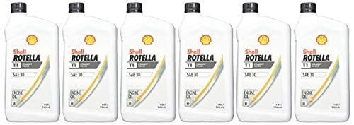 Shell Rotella T1 30 Straight Grade Diesel Engine Oil (CF/CF-2), (1 Quart, Case of 6)