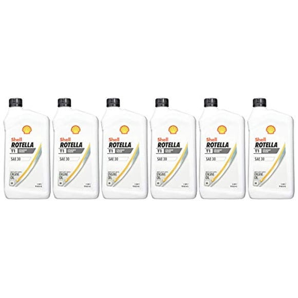 Shell Rotella T1 30 Straight Grade Diesel Engine Oil (CF/CF-2), (1 Quart, Case of 6)