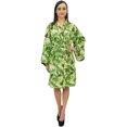 thumbnail image 3 of Bimba Kimono Court de Demoiselle d'Honneur pour Femme, Robe de Nuit Portefeuille à Imprimé Floral - 16, 3 of 7