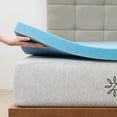 thumbnail image 4 of Zinus Spa Sensations Queen 2 inch Cooling Gel Memory Foam Mattress Topper, Pressure Relief, CertiPUR-US Certified Foam, 4 of 8