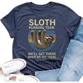 thumbnail image 1 of YourTops T-Shirt Graphique d'Équipe de Course pour Femmes Sloth, T-Shirt Sloth (US 2TG, 1-Blue), 1 of 2