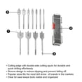 thumbnail image 2 of Hyper Tough 12-Piece Spade Drill Bit Set, Woodworking,Clear Lid Case, 2 of 5