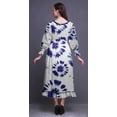 thumbnail image 4 of Bimba Robe Teinture sur Nœuds Femme à Manches Longues Smockée Col Rond à Volants Été Maxi-Petit, 4 of 5
