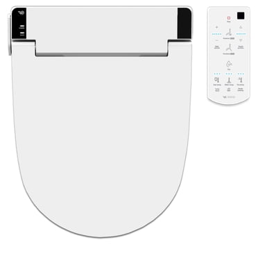 VOVO STYLEMENT Bidet Toilet Seat Heated Seat, Warm Dry and Water, LED Nightlight, Round