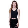 thumbnail image 1 of Underworks Womens Firm Compression Racerback Crop Top Chest Binder and Minimizer - Black - Medium, 1 of 4