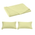 thumbnail image 2 of Birdeem Queen Size Bed Sheet Set with Pillowcases, 3-Piece Polyester Deep Pocket Sheets, Easy Care Wrinkle Free Solid Color Bedding, Fits Mattress Up to 16 Inches, 2 of 9
