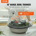 thumbnail image 2 of VEVOR Leaf Bowl Trimmer, 16'' Trimmer Bowl, Manual Bud Trimmer with Stainless-Steel Blades for Twisted Spin Cut, Clear Visibility Dome, Foldable Herb Drying Rack and Hand Pruner Included, 2 of 9