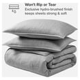 thumbnail image 3 of Bare Home Goose Down Alternative Comforter Set - 3 Piece Set - Queen, Heathered Charcoal, 3 of 4