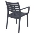 thumbnail image 2 of Compamia Artemis Outdoor Patio Dining Arm Chair in Dark Gray, 2 of 14