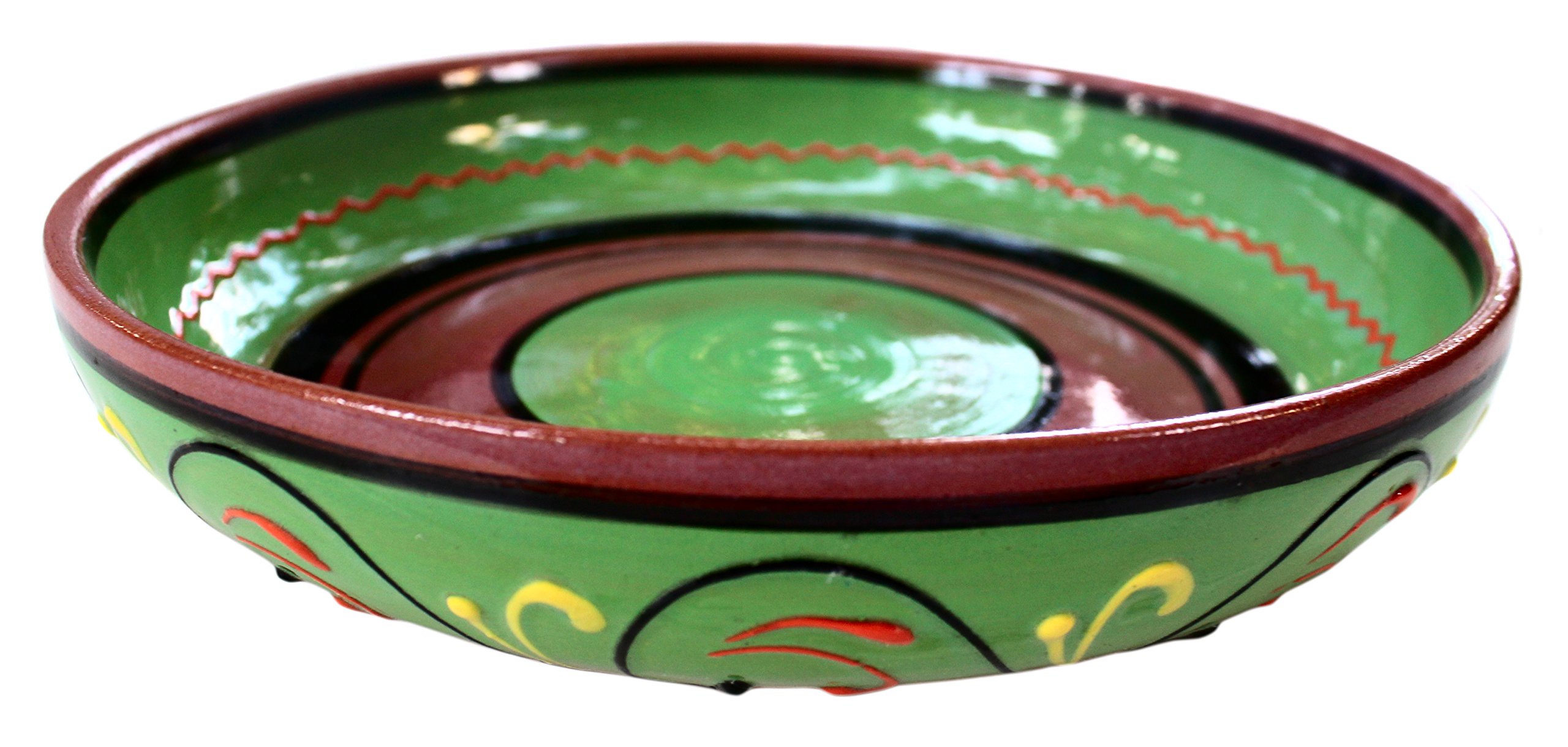 Cactus Canyon Ceramics Spanish Terracotta Small Serving Dish, Green