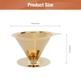 thumbnail image 2 of KAKOWELY Stainless Steel Coffee Filter for Home Use Golden Color Durable Reusable 3.5 Inches,4.92"X4.92"X3.54", 2 of 4