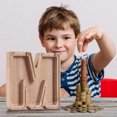 thumbnail image 3 of Agiferg Personalized Wooden Name Money Box Wooden Deposit Box Twenty Six English Letters, 3 of 6