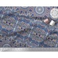 thumbnail image 3 of Soimoi Rayon Crepe Fabric Mandala Kaleidoscope Print Fabric by Yard 46 Inch Wide, 3 of 3