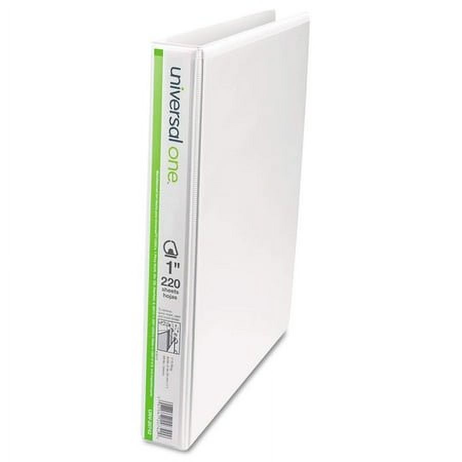 universal Slant-Ring Economy View Binder 1"" Capacity White 4 per Pack
