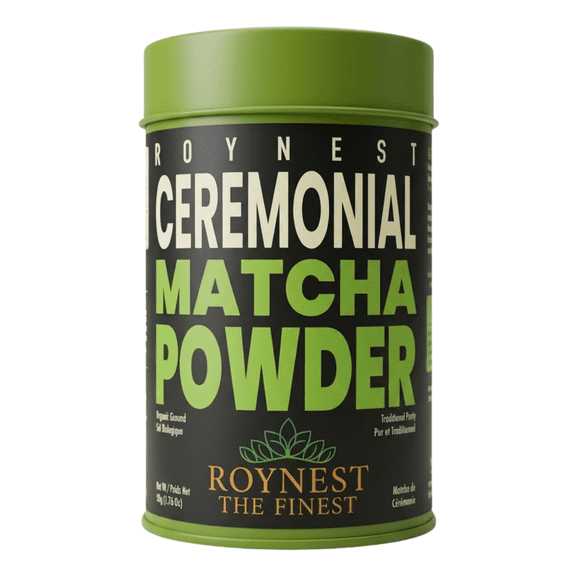 Roynest Organic Ceremonial Grade Matcha Powder | Organic Matcha Green Tea | Traditionally Crafted | Clean Energy, Vegan, Non-GMO, USDA certified | 50 g Tin | Pack of 1