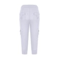 thumbnail image 4 of AherBiu Pantalon Capri Cargo Grande Taille pour Femmes, Ample, Confortable, Baggy, Taille Haute, à Cordon, Court, avec Poches, 4 of 7