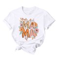thumbnail image 1 of RKSTN Hauts d'Été pour Femmes Décontractés Coupe Ample Polyvalents T-Shirts Graphiques Mode à Imprimé Floral Respirants Manches Courtes Col Rond T-shirt Blouses, Cadeaux de la Fête des Mères, 1 of 5