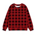 thumbnail image 4 of Hauts pour Tout-Petites en Solde Chandail à Col Rond Surdimensionné pour Filles Mode pour Enfants Chandail à Manches Longues à Enfiler Hauts 1-12 Ans Chandail pour Bébé Rouge 2-3T, 4 of 5