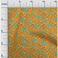 thumbnail image 1 of oneOone Georgette Viscose Mustard Yellow Fabric Geometric Texture Sewing Craft Projects Fabric Prints By Yard 42 Inch Wide, 1 of 4