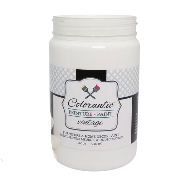 Colorantic | WHITE GLAZE for Faux-Fini Stain Whitewashed Style - Fabric Paint Medium - Glitter Paint Additive Medium - Leather Paint (White - 32 oz)