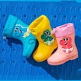 thumbnail image 5 of Ketyyh-chn99 Bottes d'Hiver pour Enfants, Chaussures à Enfiler pour Tout-Petits, Bout Rond, Bottines Épaisses à la Cheville, Talon Bas, Bottillons Habillés à Enfiler, Rouge,13, 5 of 5