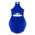 thumbnail image 4 of inhzoy Robe de Patinage Artistique pour Filles Sans Manches Ballet Lyrique Contemporaine Robe de Danse Tenue de Danse Bleu 16, 4 of 5
