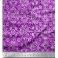 thumbnail image 1 of Soimoi Polyester Crepe Fabric Floral & Moroccan Damask Print Sewing Fabric Yard 52 Inch Wide, 1 of 3