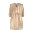 thumbnail image 3 of yoeyez Robes d'Été pour Femmes 2025 Maxi Mignonne Manches Bouffantes 3/4 à Rayures Nœud Papillon Mini Robe Soleil Col Ras du Cou Décontractée Style Babydoll Robes Amples Fluides Robe de Plage Jaune,G, 3 of 5