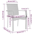 thumbnail image 4 of vidaXL 3 Piece Garden Dining Set with Cushions Black and Grey Poly Rattan, 4 of 5