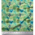 thumbnail image 1 of Soimoi Poly Georgette Fabric Tropical Leaves Print Fabric by The Yard 52 Inch Wide, 1 of 5