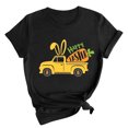 thumbnail image 2 of RKSTN Hauts Grande Taille pour Femmes Mode Été 2024 Col Rond Manches Courtes T-shirt Décontracté Ample Imprimé Graphique Voiture de Pâques, 2 of 4