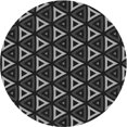 thumbnail image 1 of Ahgly Company Tapis Rond Lavable en Machine Intérieur Transitionnel Gris Platine, 7 Pieds Rond, 1 of 7