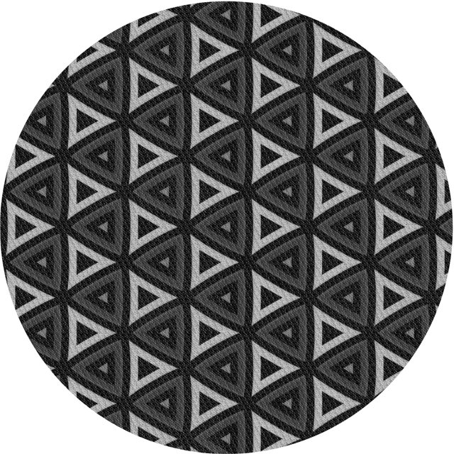 Ahgly Company Tapis Rond Lavable en Machine Intérieur Transitionnel Gris Platine, 7 Pieds Rond