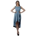 thumbnail image 4 of Moomaya Robes Asymétriques Filles Robe Portefeuille Midi Sans Manches Robes de Fête, 4 of 4