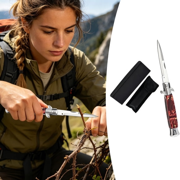 1Pc Folding Knife Pocket Folding Knife For Outdoor,Metal (C)