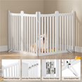 thumbnail image 4 of Yaheetech 36" Tall Freestanding Wooden Fence with 2 Support Feet, White, 4 of 7