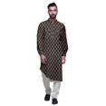 thumbnail image 2 of Atasi Kurta Traditionnel en Rayonne Imprimée à Col Mandarin pour Hommes Chemise Décontractée, 2 of 6