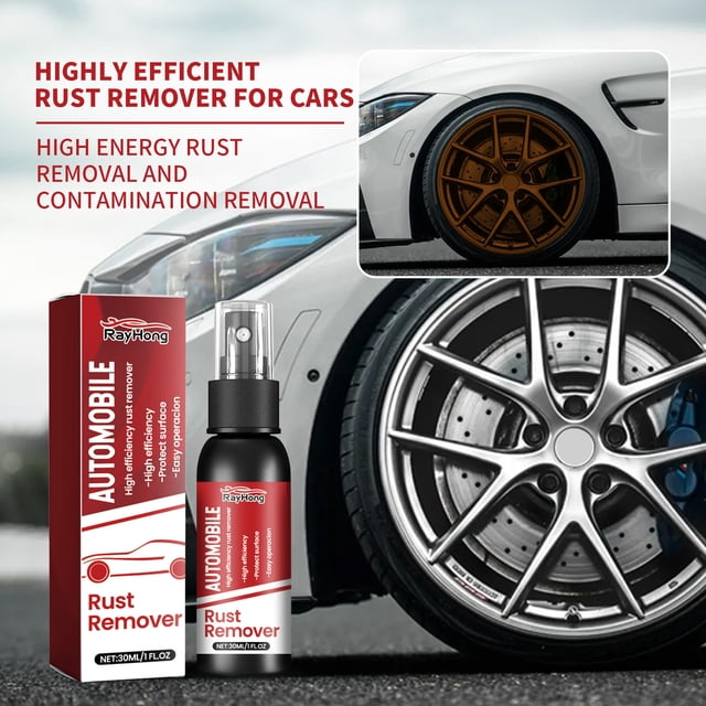 Yhmxh Multi-Functional Wheel Hub Renewal Agent, Rust Remover Spray for Metal,Multifunctional Metal Rust Remover,Car Rust Removal Spray,Iron Powder Remover - 30ml