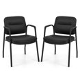 thumbnail image 1 of Costway Waiting Room Chair No Wheels Set of 2 with Integrated Armrests  for Reception, 1 of 6
